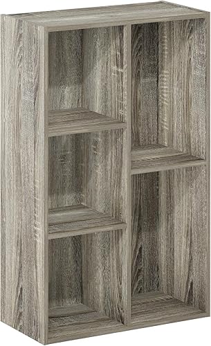 Miniatura 233 de Furinno - Estantería de cubos de 2 niveles serie Luder para libros y almacenamiento, color roble francés Roble francés,Pino