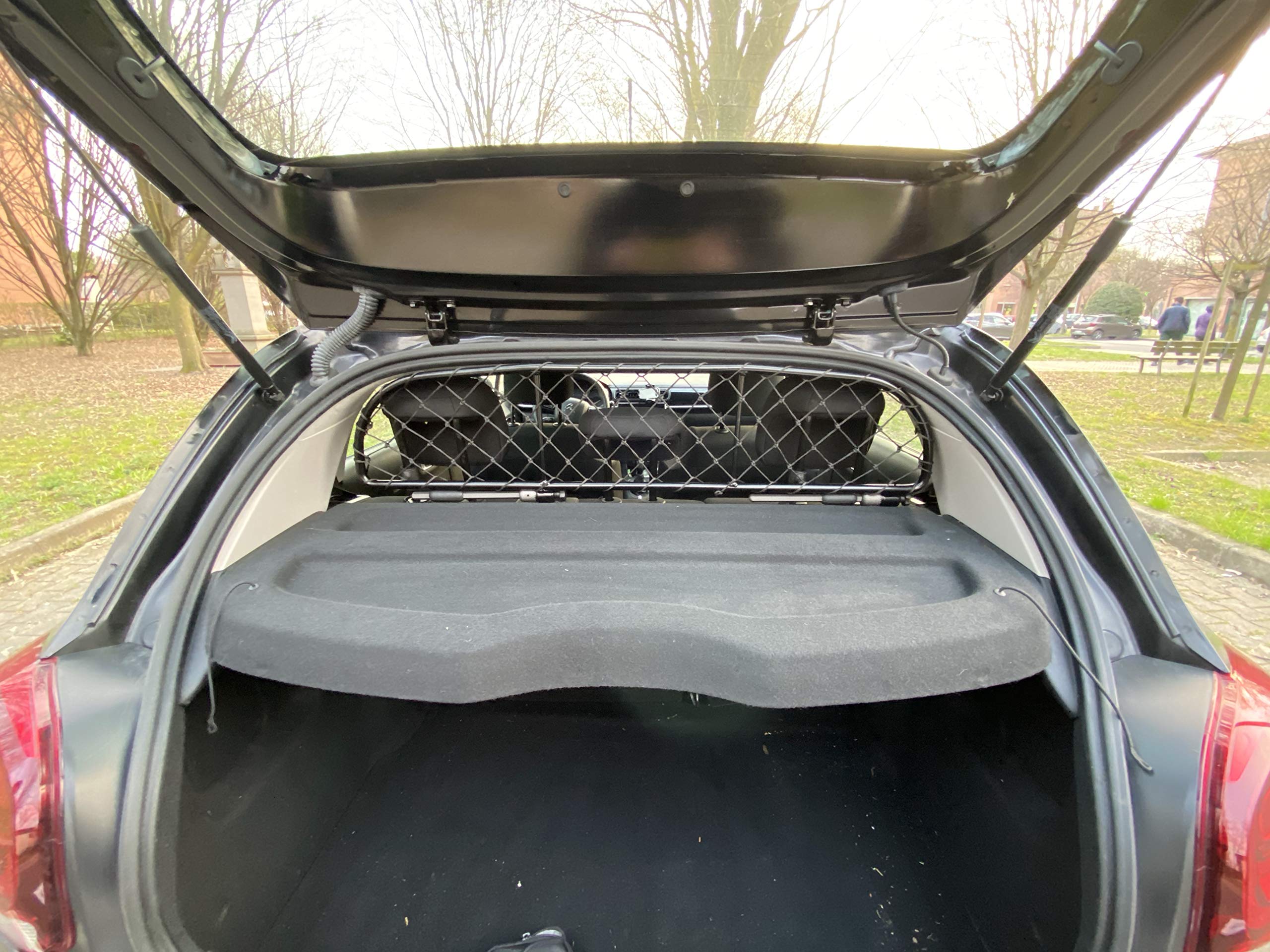 ERGOTECH Divisorio Griglia Rete Divisoria per Citroen C3 (2016-2024) RDA65-XXS, per Trasporto Cani e Bagagli