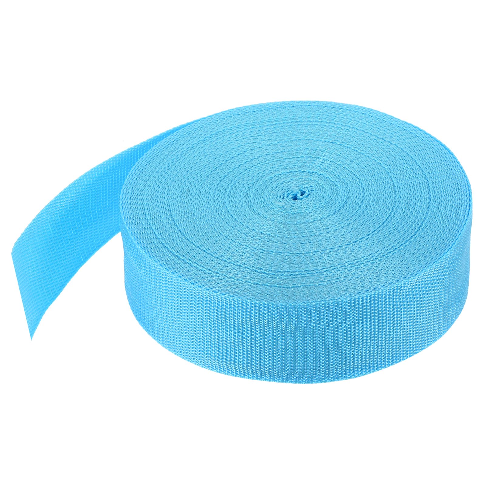 MECCANIXITY Lightweight Polypropylene Webbing Strap 2" 25 Yard Backpack Strapping Band Sky Blue for Outdoor Luggage Cargo Straps