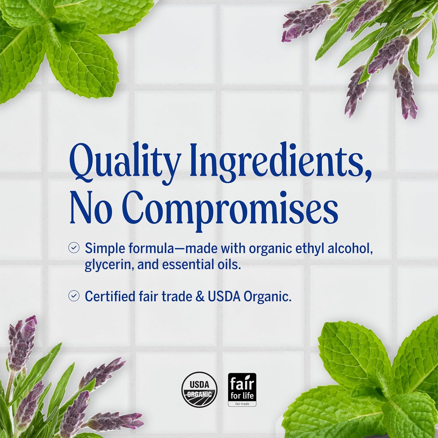 Dr. Bronner's Organic Hand Sanitizer Spray Variety Pack Travel Size Bulk, Simple & Effective Formula, Scented, No Harsh Chemicals - Peppermint, 2oz (6-Pack)