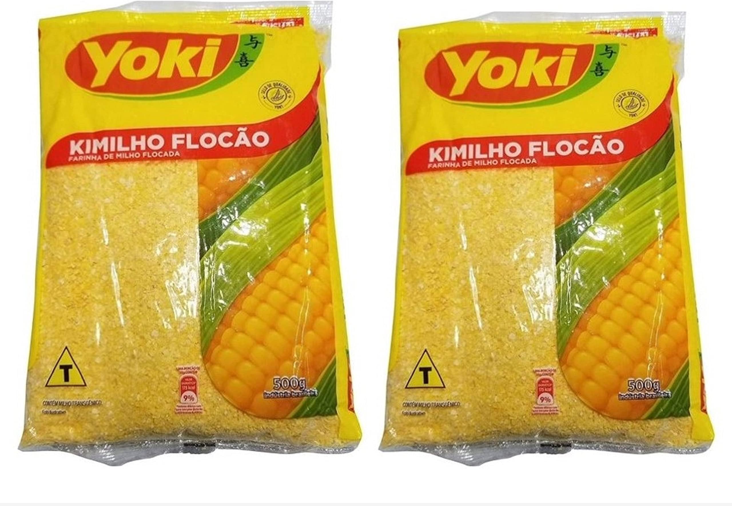 MAGFLERUM Pre-Cooked Flaked Corn Flour - 17.64 Oz (Pack of 2) | Farinha de Milho em Flocos Pré-Cozida - 500g_AB