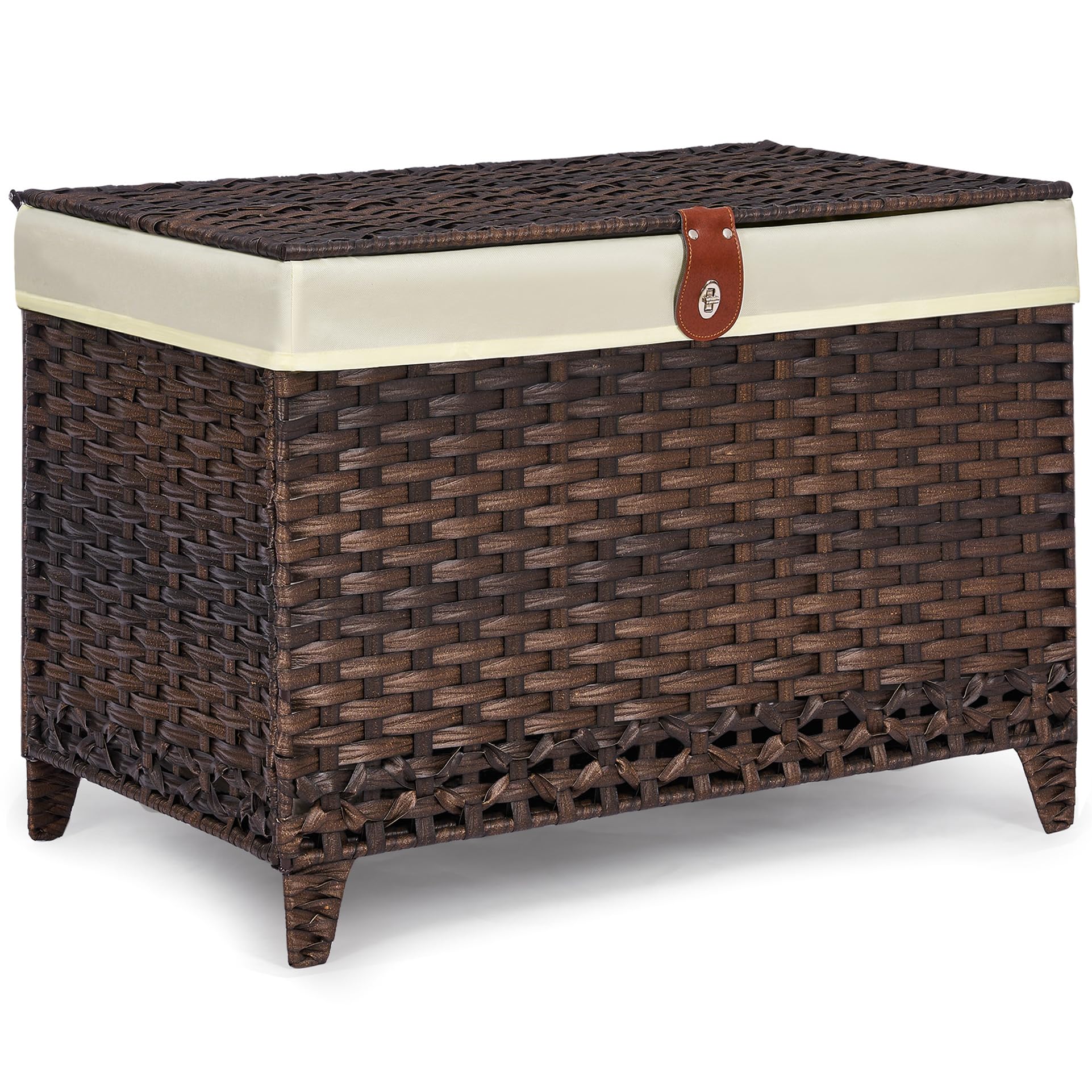 Honjourai Wicker Storage Basket with Lid
