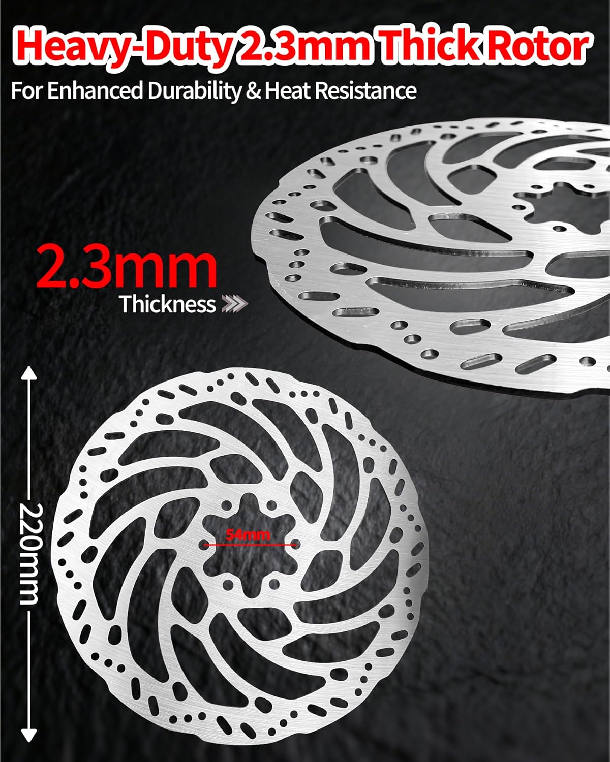 220MM Rear Brake Rotors Disc Compatible with Light Bee/Surron/Sur-Ron/Sur Ron X/Sur Ron S/X160/X260, Stainless Steel Brake Rotors for Motorcycle/Dirt Bike