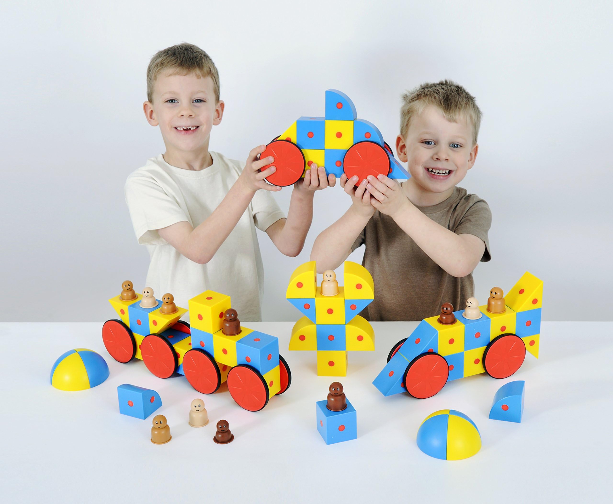 Educational Advantage 3D Magnetic Blocks Super Class Set 68 Pieces - Magnetic Construction STEM Toy - Educational Learning Resource - Early Years Building Blocks - Age 3+