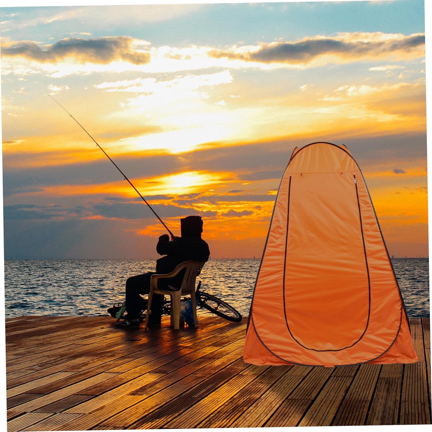 Kisangel Outdoor Automatic Shower Tent Durable Privacy Changing Room for Camping Fishing and Travel and Windproof with Spacious Design