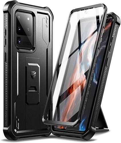 Dexnor Funda de cuerpo completo para Samsung Galaxy S20 Ultra69 pulgadas protector de pantalla integrado y soporte protección de grado militar