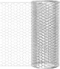 Chicken Netting Wire Mesh Roll, 60cm x 5m Galvanized Hexagonal Chicken Wire Mesh Garden Netting for Home Crafts Projects, Vegetables Protection, 25mm Hole, Easy to Cut (Galvanized Silver)