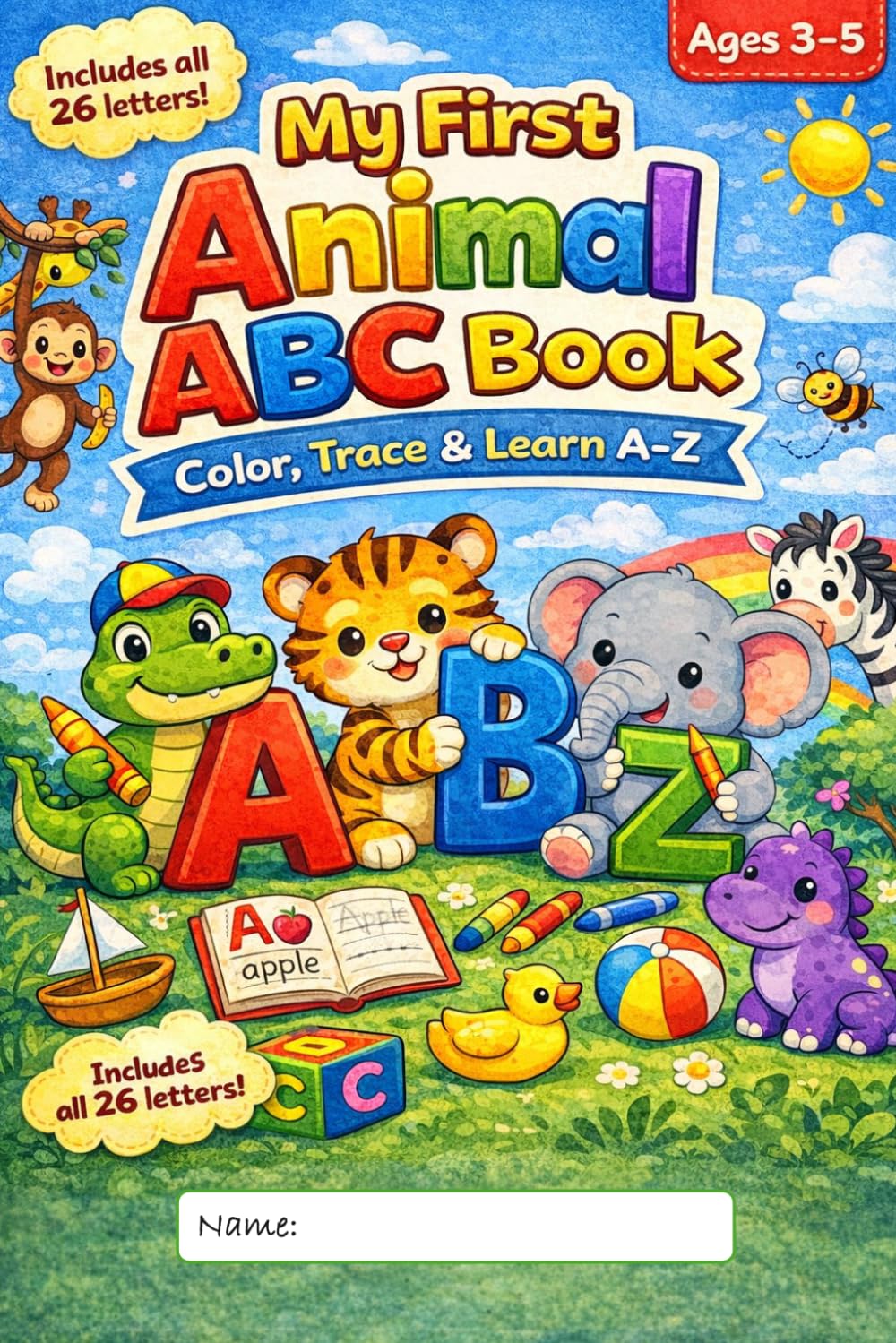My First Animal ABC Book: Color, Trace & Learn A–Z (A-Z Kids Color, Trace & Learn series)