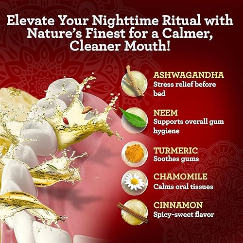 Miniatura 5 de GuruNanda Enjuague Bucal de Oil Pulling con Aceite de Canela, Promueve la Calma, con Neem y Ashwagandha para Aliento Fresco y Encías Saludables, Sin