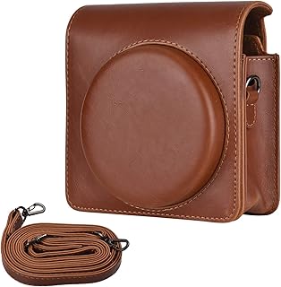 mewmewcat Bolsa para câmera Instax SQ1,Estojo para câmera instantânea portátil bolsa de transporte de couro PU com alça de ombro compatível com câmera instantânea SQUARE SQ1
