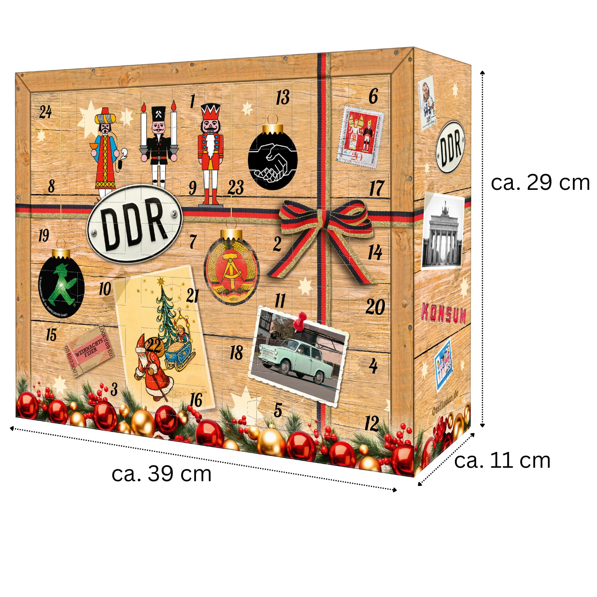 Adventskalender 2025 mit 24 Ostprodukten - Spezialitäten aus dem Osten