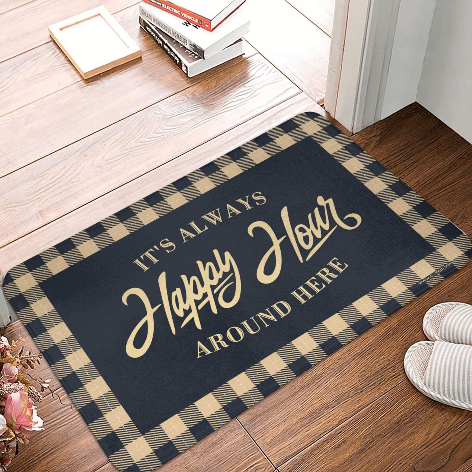 Tapis de sol pour la maison COTECI 65x90cm tapis de bienvenue retro