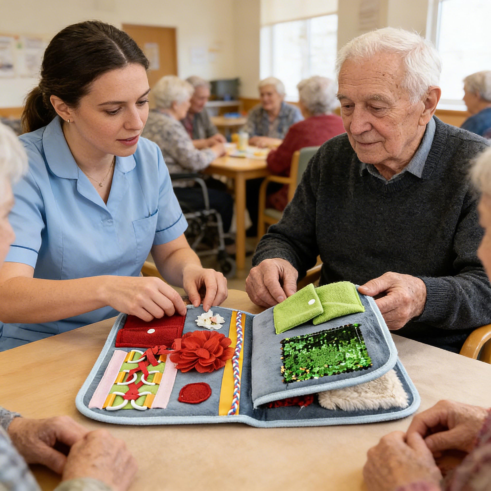 Coperta lenitiva sensoriale, prodotti per anziani affetti da demenza, regali e attività per anziani affetti da Alzheimer o demenza, prodotti per sedativi e attività di conforto per la demenza.