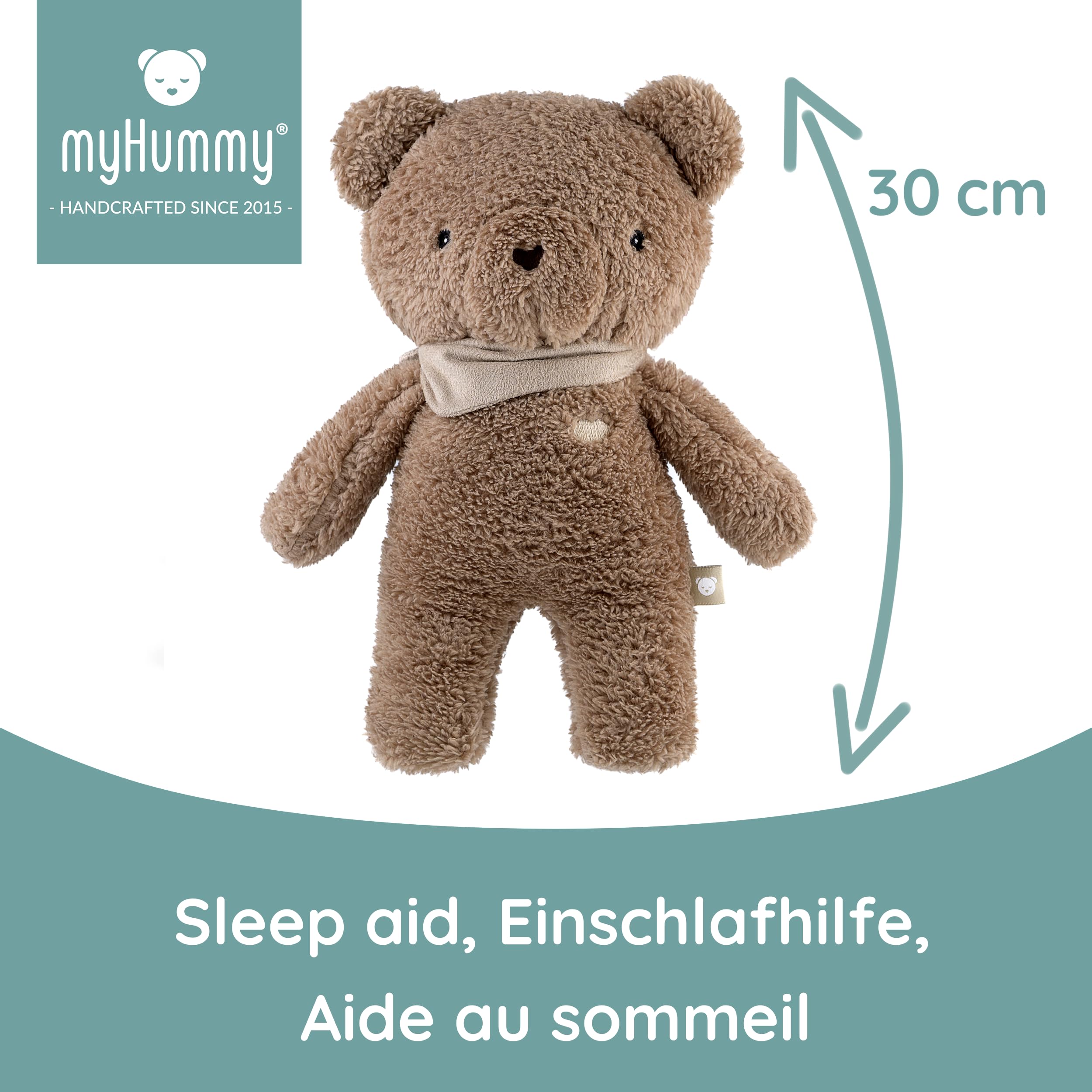 myHummy 5-in-1 Einschlafhilfe Bär mit Licht, braun