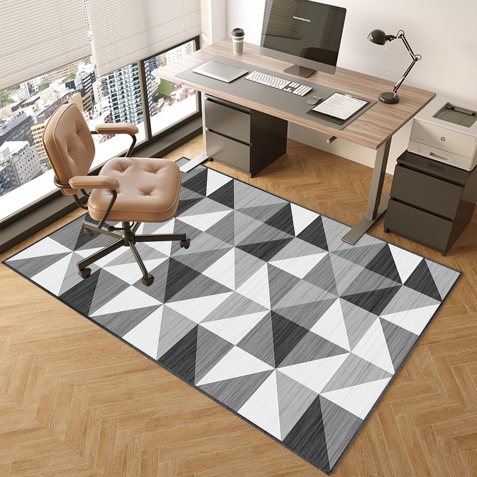 TOYOCC Office Computer Gaming Chair Mat For Carpeted Floor 160 x 200 cm | Desk Chair Mats Hardwood Floors | Multi-Purpose Protector Chair Carpet For Home Office | Chairmats Protects Floors Mat Rug