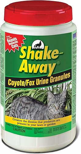 Shake Away 5006458 Gránulos de orina de coyote/zorro – Repele gatos domésticos, 5 lb