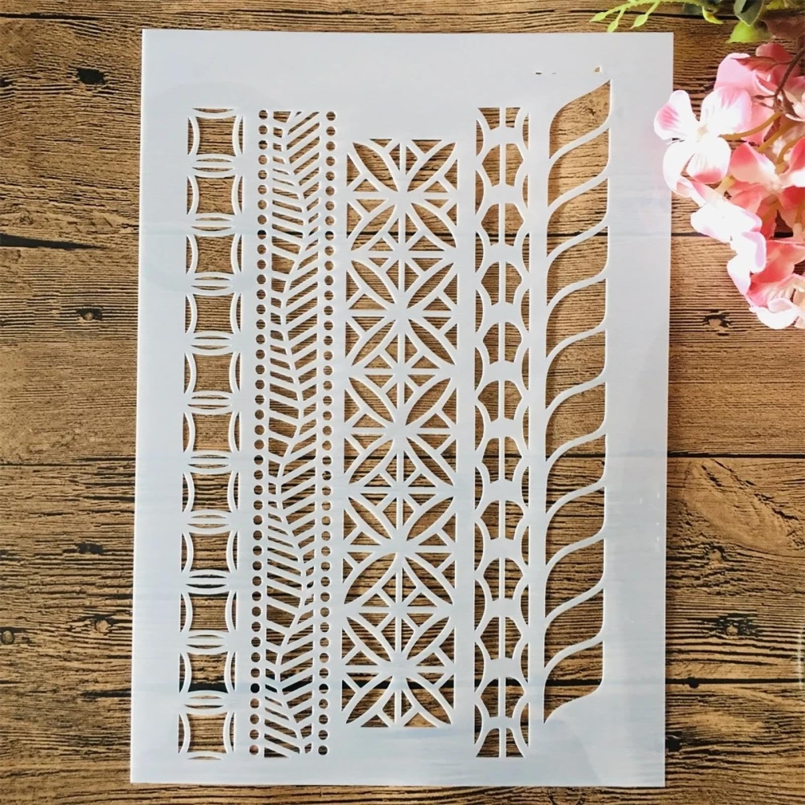 Pochoirs réutilisables A4 pour peinture sur bois artisanat toile papier et tissu