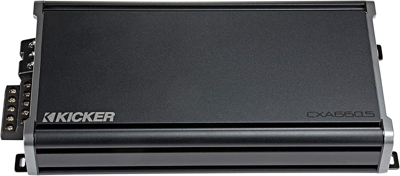 Kicker 46CXA6605 CXA6605-Amplificador de rango completo de 4 canales de 4 x 90 vatios con subcanal clase D de 300 vatios | CXA660.5 impulsa 4 parlantes más un subwoofer, amplificador de rango completo para automóvil para actualizaciones estéreo, chasis compacto y bajos limpios