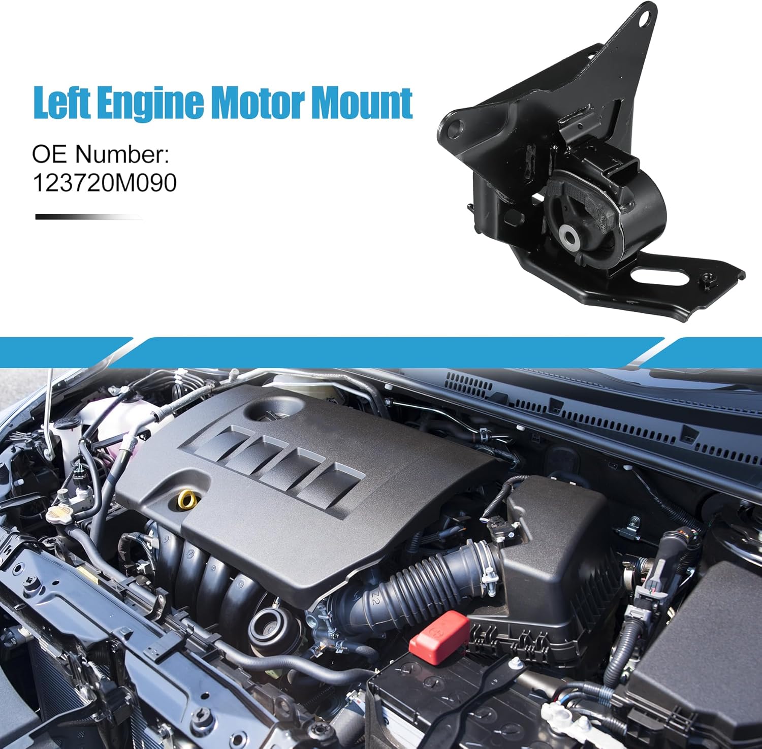 Engine Motor Mount No.123720M090 Front Transmission Mount for Toyota Yaris 1.3L 1.5L 1999-2005 Iron