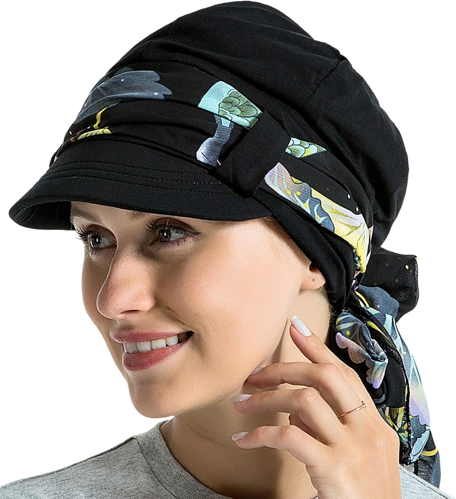 JarseHeraWomens Slouchy Beanie Cotton Chemo Caps Cancer Headwear Hats Turban