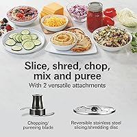 Vista 5 de Hamilton Beach Stack & Snap Food Processor and Vegetable Chopper, BPA Free, Stainless Steel Blades, 12 Cup Bowl, 2-Speed 450 Watt Motor, Black