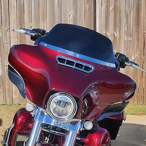Miniatura 8 de TCT-MOTORPARTS Parabrisas negro de 10.5 pulgadas apto para Harley Touring Electra Glide Ultra Classic Limited Tri Glide Ultra 2014-2023