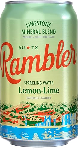 Miniatura 3 de AUTX RAMBLER - Agua con gas de limón y lima, filtrada de piedra caliza de Texas, latas de 12 onzas, tres paquetes de 8 (24 latas)