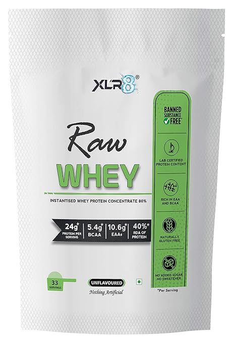 Xlr8 Raw Whey Protein Concentrate 2 2 Lb 1 Kg 33 Servings Unflavoured Amazon In Health Personal Care