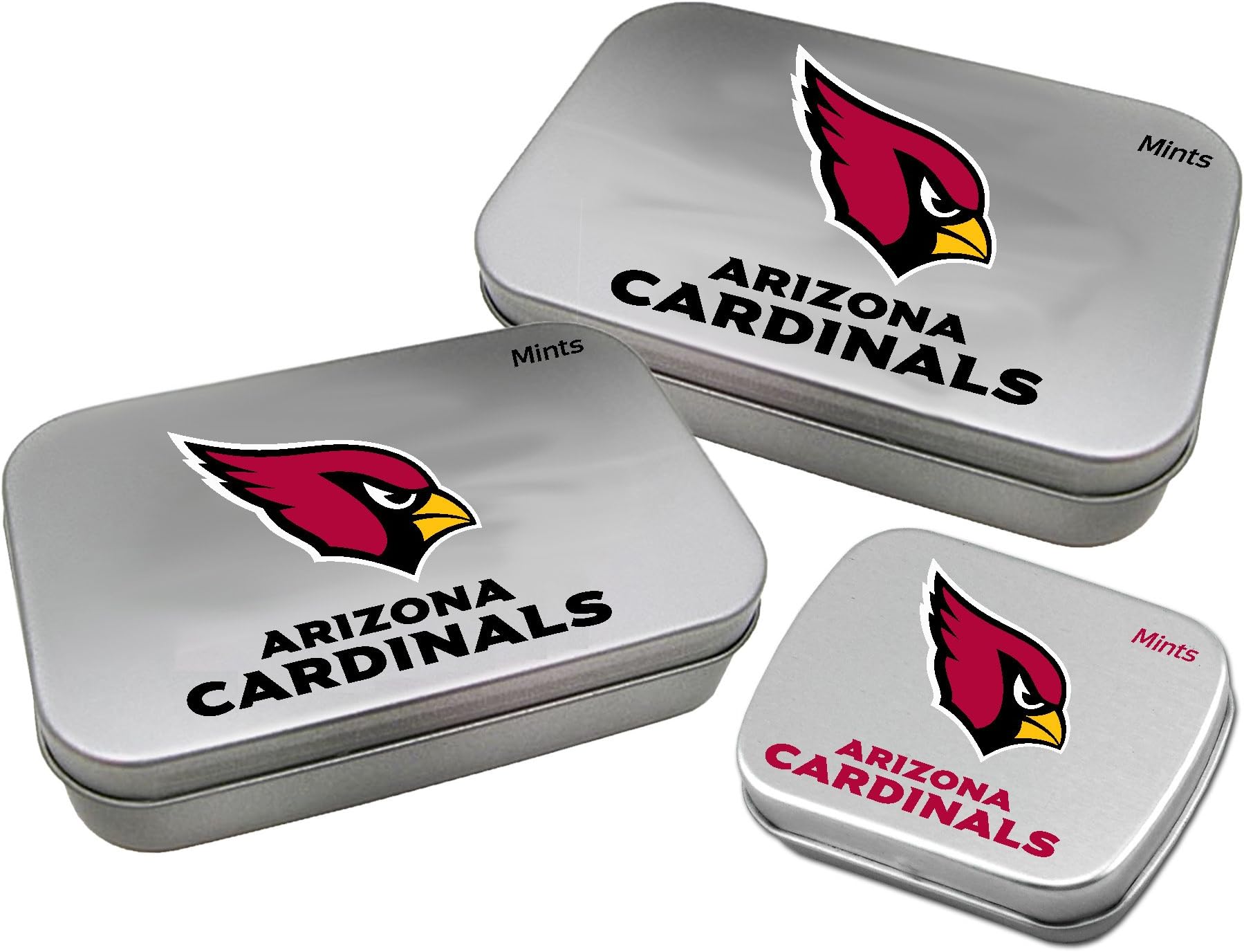 Worthy Promotional NFL Arizona Cardinals Decorative Mint Tin 3-Pack with Sugar-Free Mini Peppermint Candies