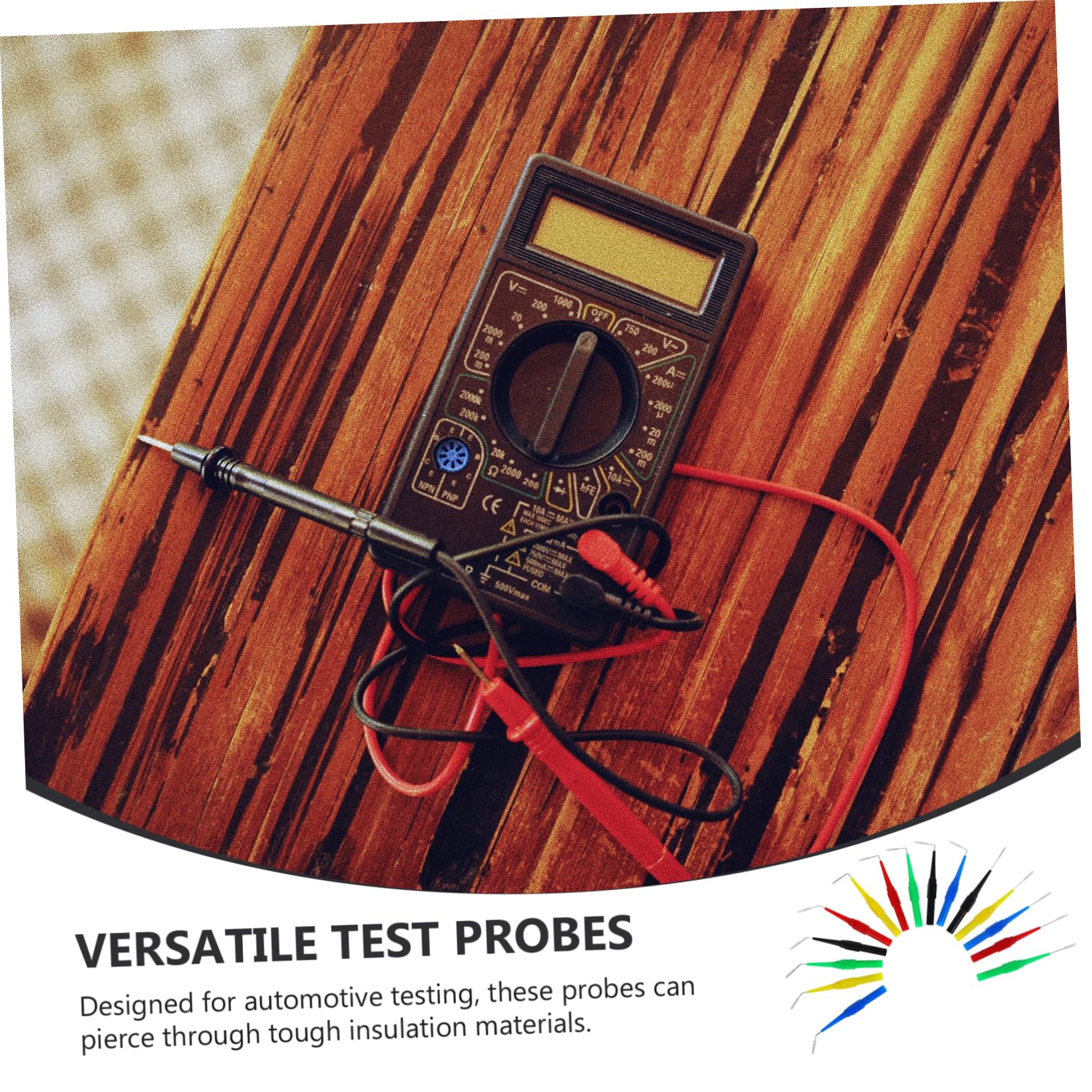 OUNONA 60pezzi Probe Tester Per Multimetro Puntali Per Test Elettronici e Automotive Probes Per Isolamento e Misurazioni