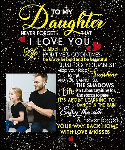 WSYEAR Manta con nombre personalizado para hija en el día de la madre, regalo de cumpleaños, 50 x 60 pulgadas