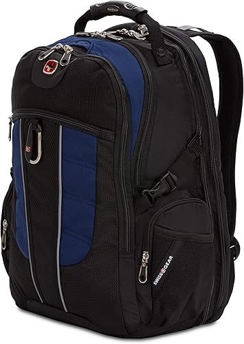 SwissGear mochila de viaje para laptop ScanSmart (negrogris modelo SA1753)., NegroAzul marino talla única