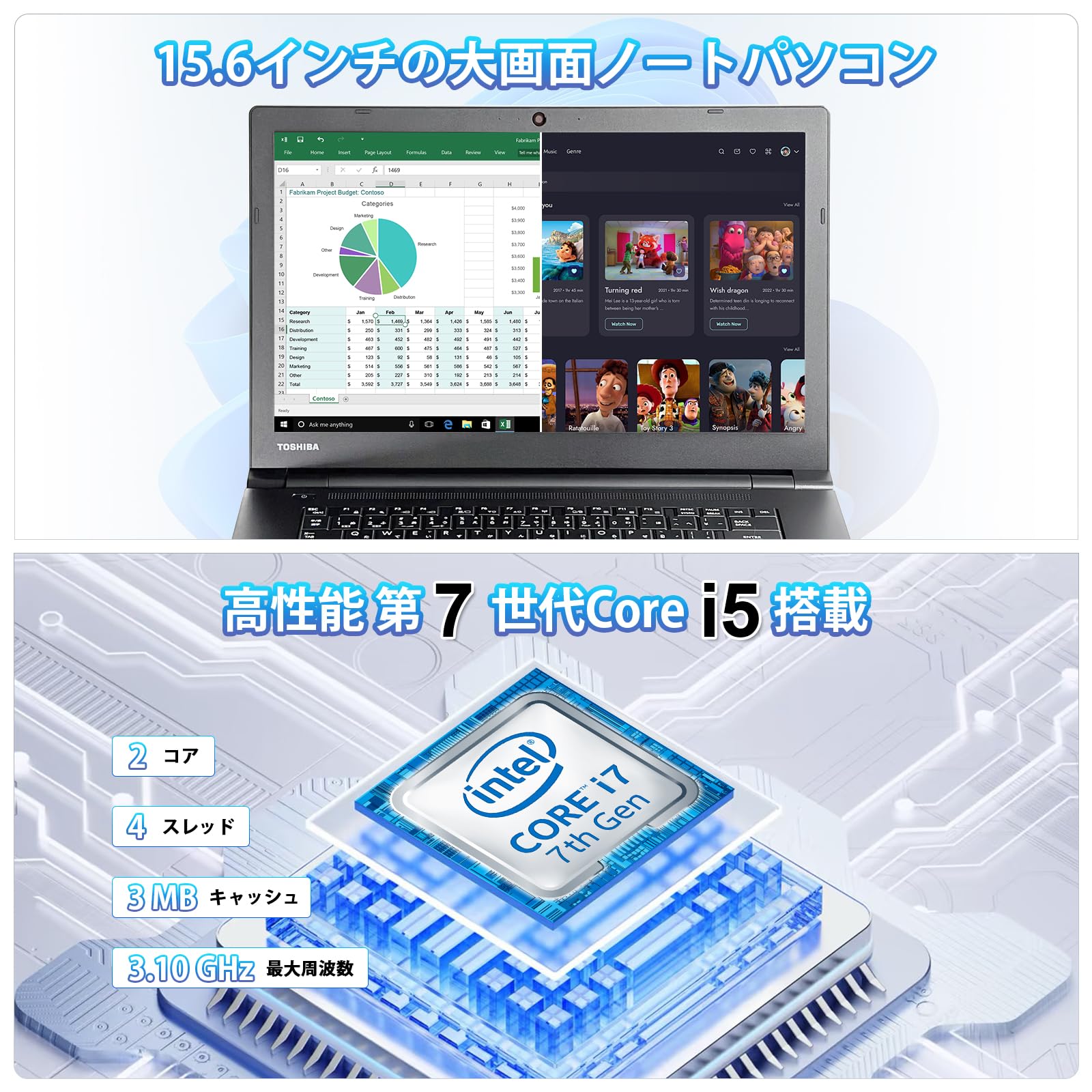 Amazon.co.jp: 【整備済み品】ノートパソコン 中古 東芝 Dynabook B65