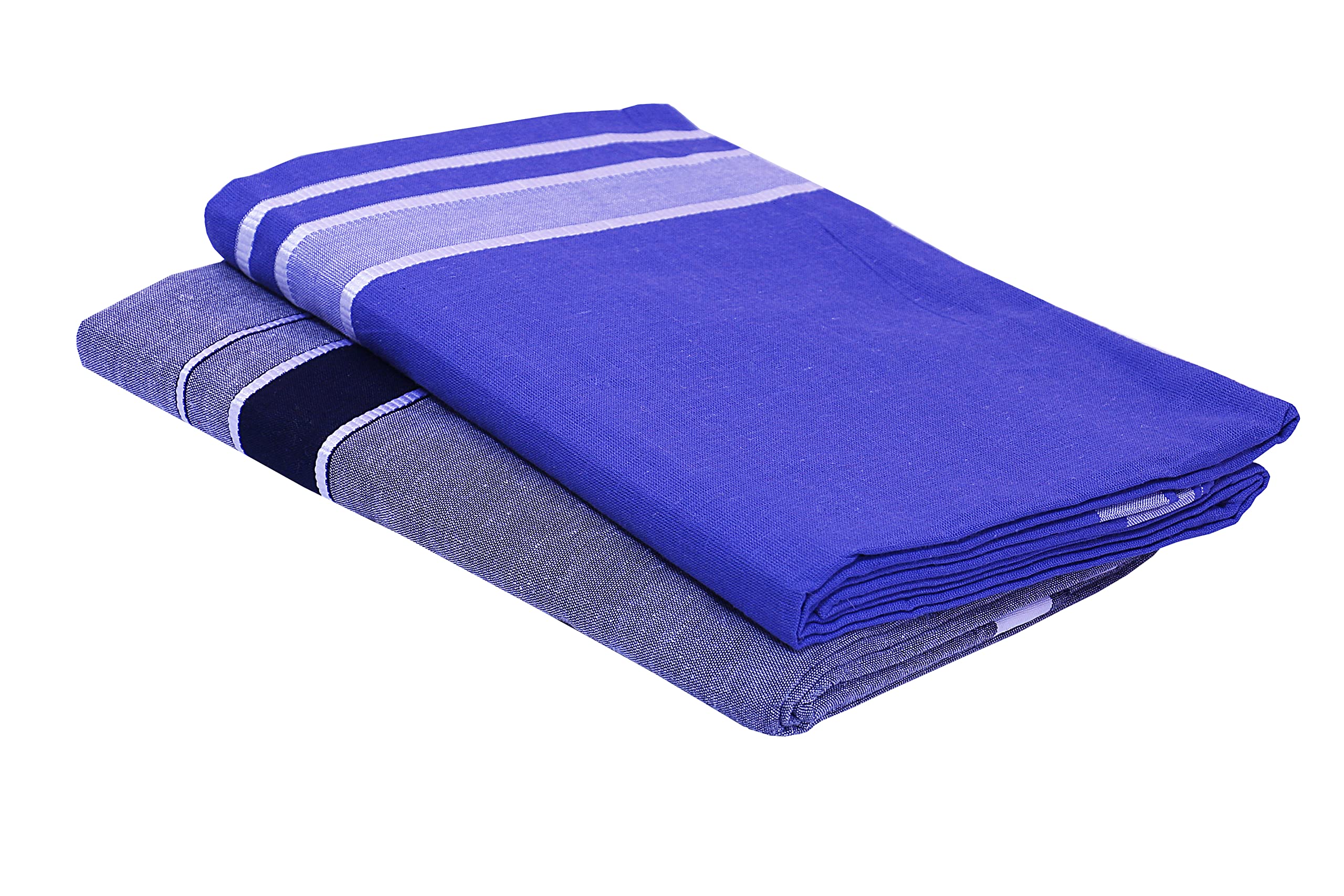 green tee Men Color Dhoti - Pack of 2 (Grey ll Light Blue) (2 Meters)-picture-6