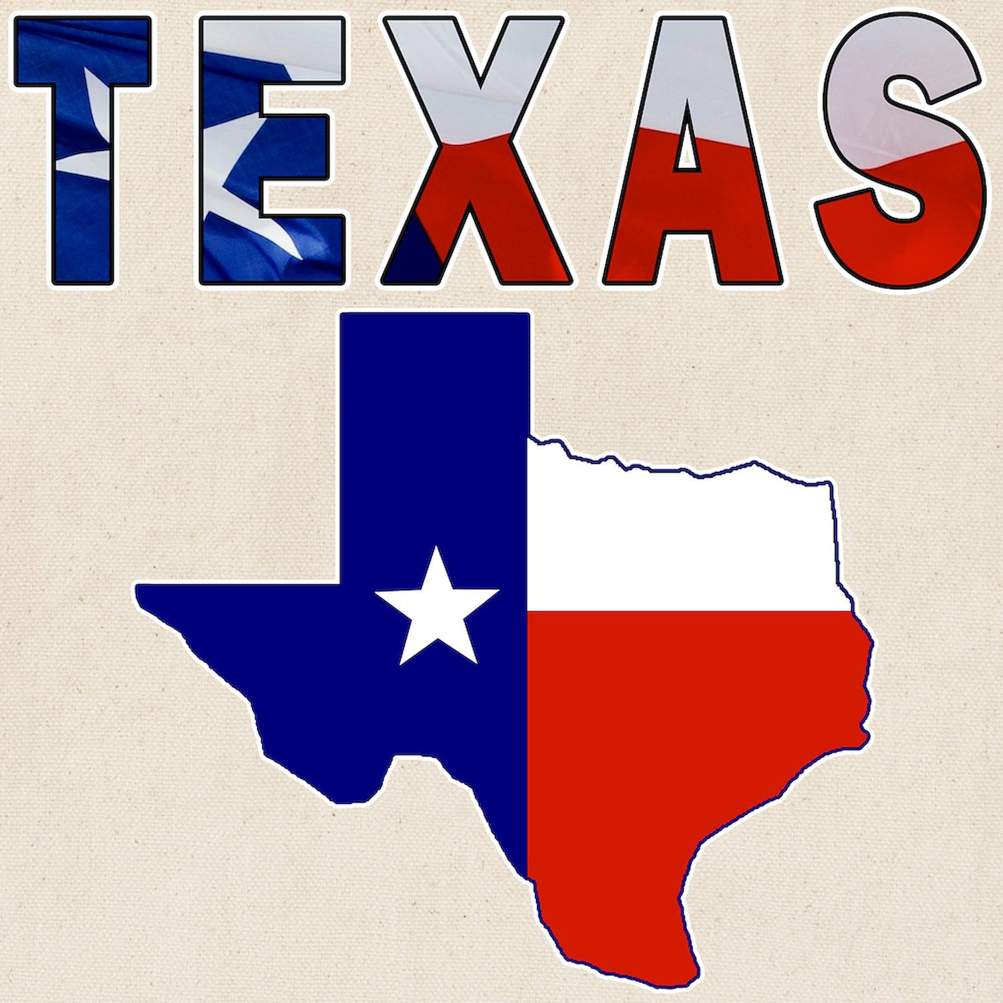 CafePress Flag Map With Texas Tote Bag Natural Canvas Tote Bag, Reusable Shopping Bag