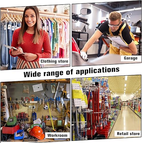 Miniatura 4 de Qunclay 5 paquetes de rejilla de alambre con 5 ganchos para pared de rejilla, ganchos en J, accesorios de tubo cuadrado para rejilla, bolsas de