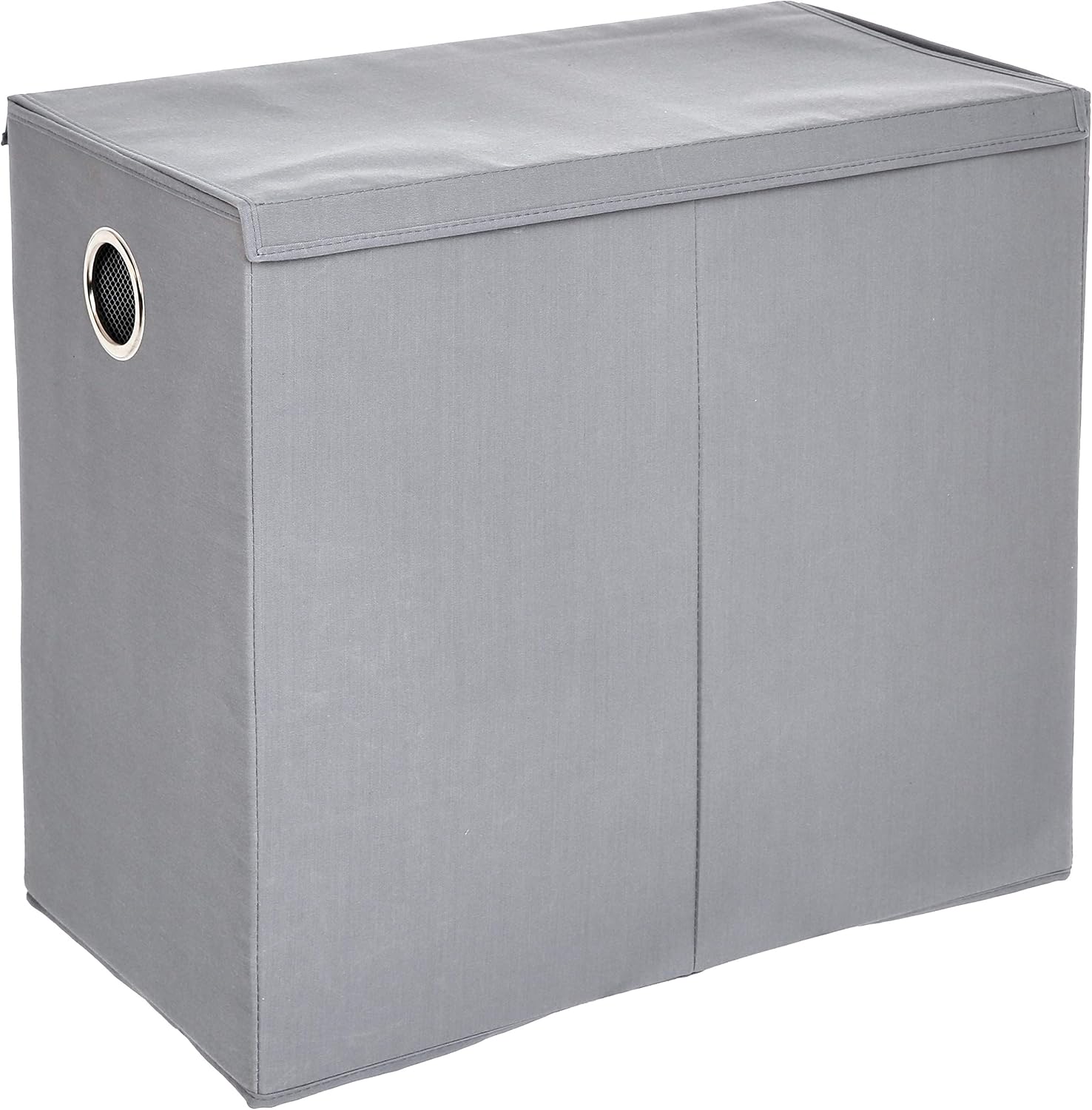 AmazonBasics Collapsible Laundry Sorter with Magnetic Lid - Gray
