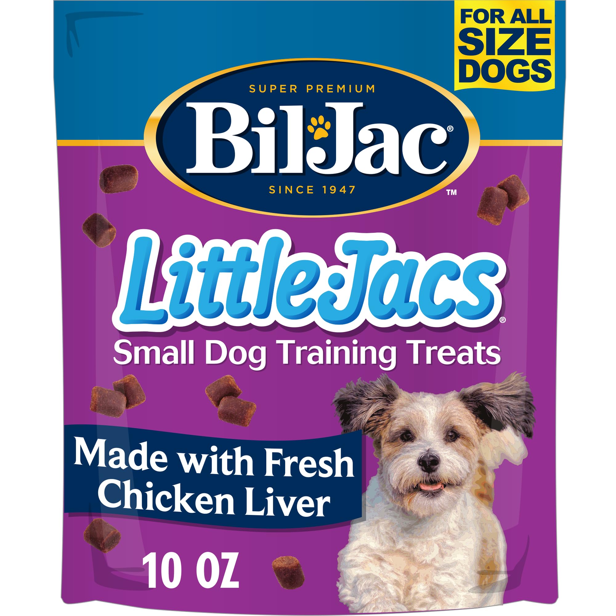 (8 Pack) Bil Jac Little Jacs Small Dog Treat, Liver, 10 Ounces each