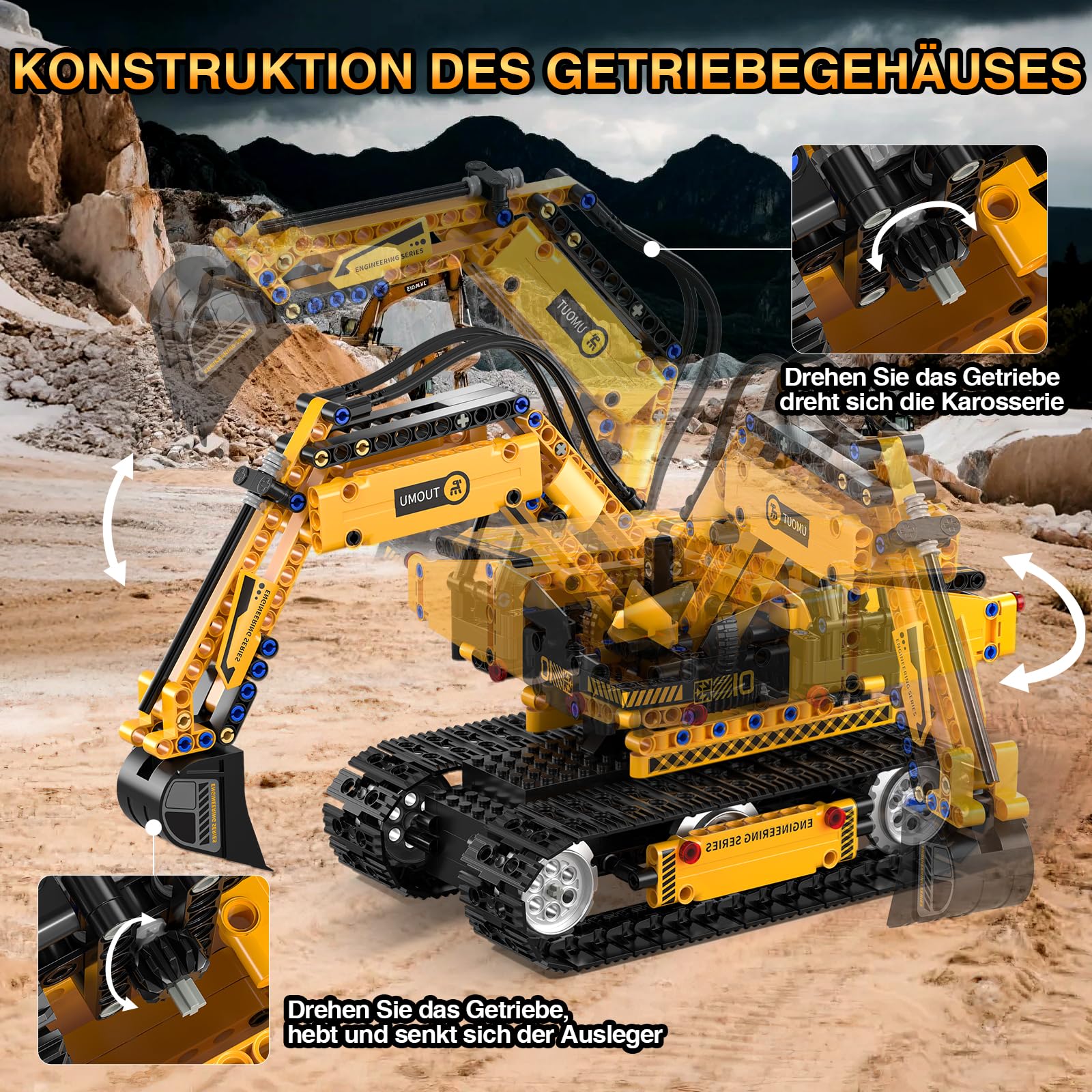 Technic Roboter Bauspielzeug Bausatz, 535PCS 5-IN-1 RC Roboter und Auto, Ferngesteuert und App Robot Bausatz Kinder, RC Programmierbar Teenager Spielzeug Geschenk ab 8-12 13 14 15 Jahre Jungen