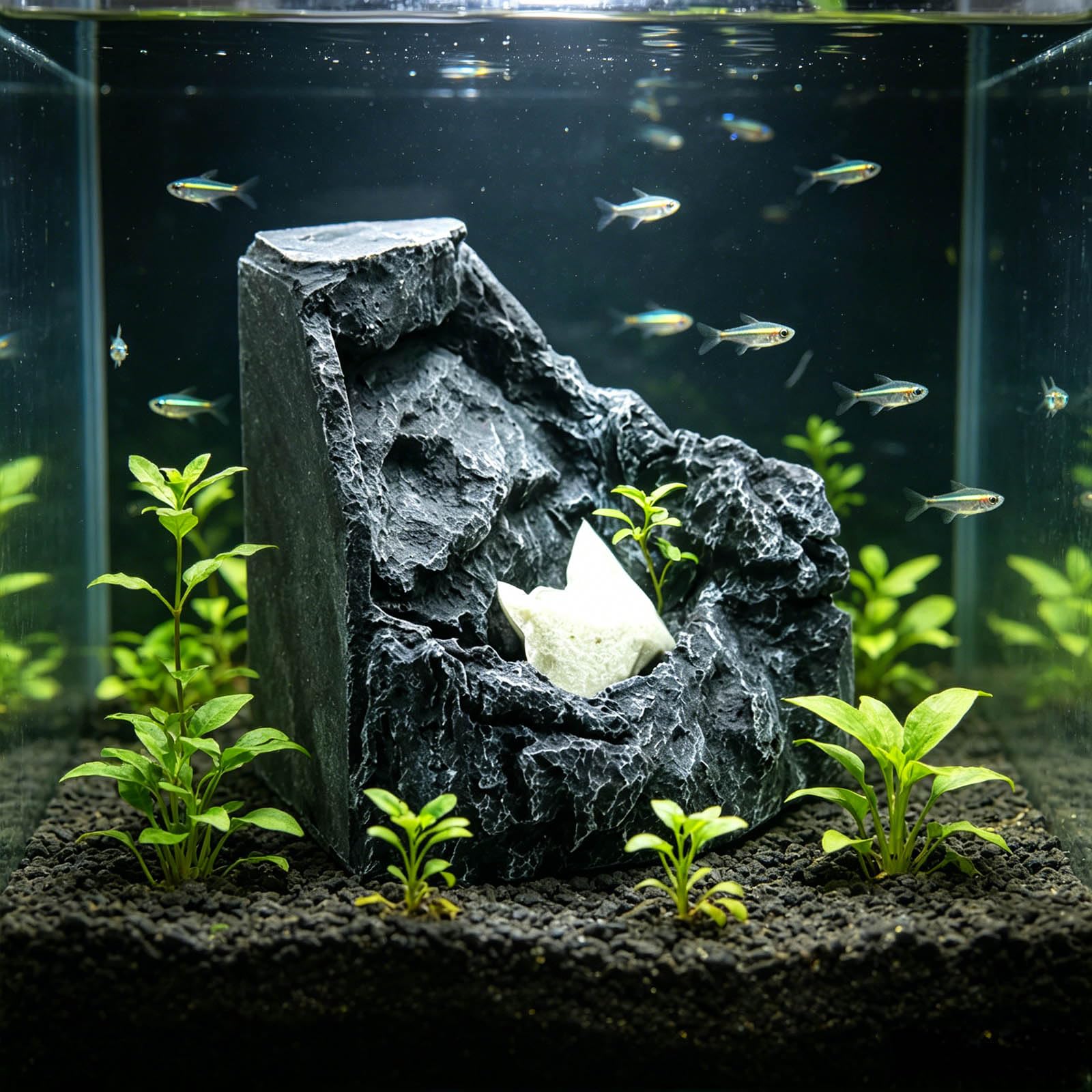 Natural Lookings Cascata Rockery Fishtank decorazione crea acqua fluente continua di casa acquario paesaggistica ornamenti acquario