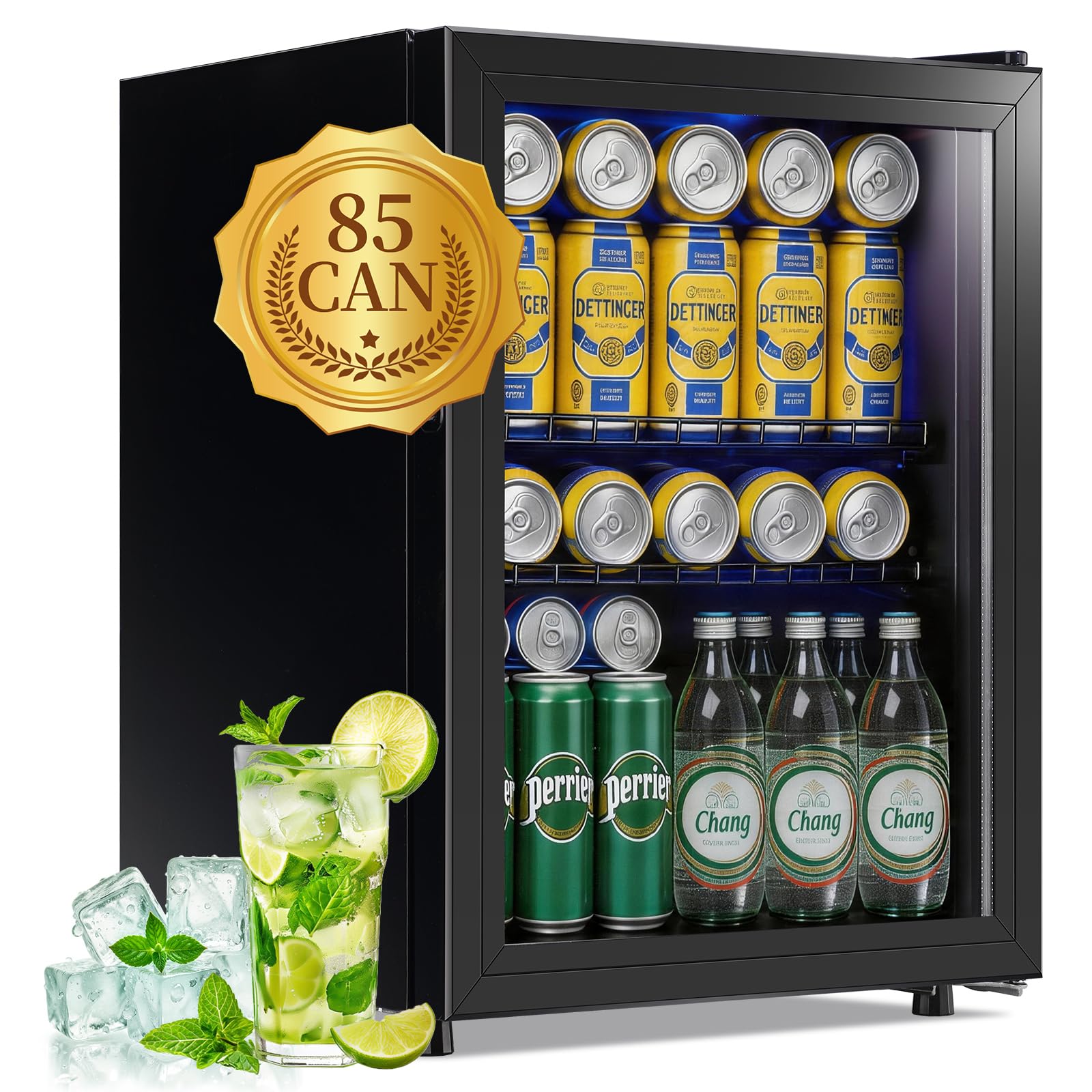 WANAI KAROTE-WA-68D 2.6 cu ft Wine Cooler Black