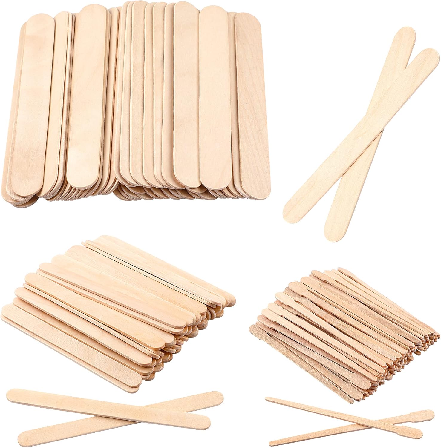 200 Pcs Eyebrow Wax Sticks Waxing Applicator Wooden Wax Spatulas Kit