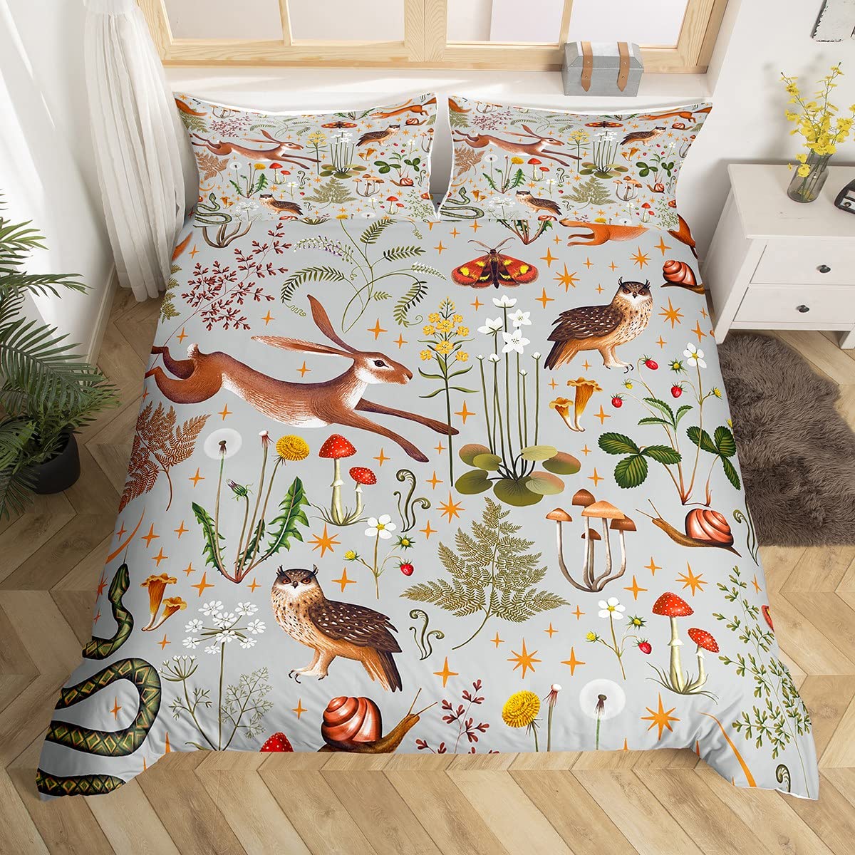 Tropical Leaf Duvet Cover Quilt Cover Bedding Set Single Double King