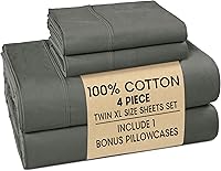 Vista 122 de Casa Platino Juego de sábanas tamaño Queen – Sábanas 100% algodón tamaño Queen refrescantes con 4 fundas de almohada, sábana bajera de bolsillo