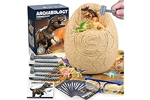 Jumbo Dino Egg Dig Kit: Exhume 12 Buried Dinosaur Toys
