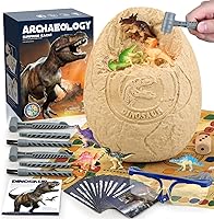 Vista 1 de Kit de excavación de huevos de dinosaurio jumbo, juguetes de dinosaurio para niños de 5 a 7 años, huevos de dinosaurio con 12 dinosaurios
