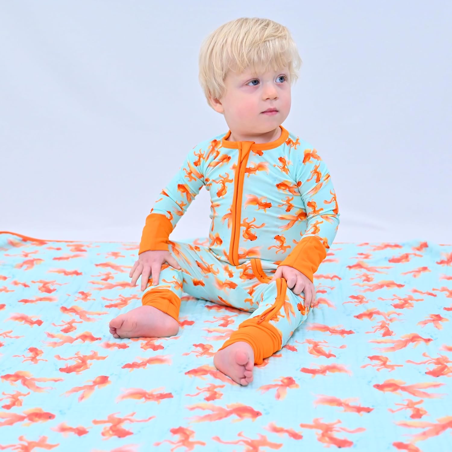 LollyBanks Baby Pajamas, Long Sleeve Baby Romper with 2-Way Zipper, 95% Viscose from Bamboo and 5% Spandex, Infant Sleepers