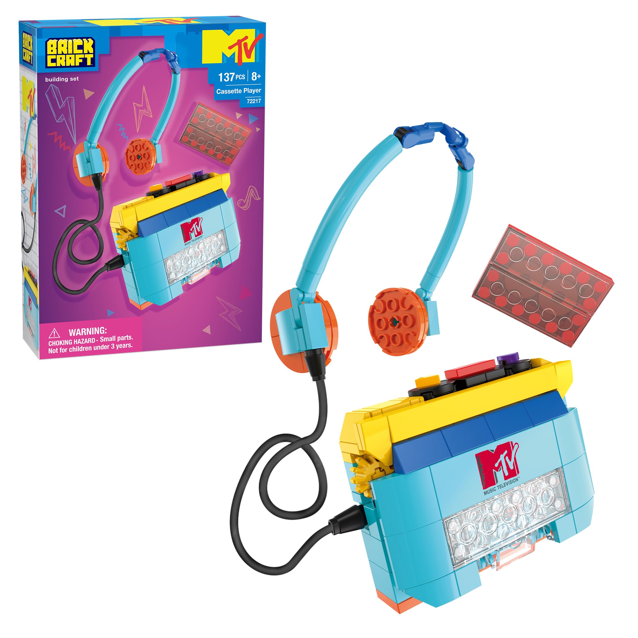 Amazon.com: Brickcraft MTV Walkman Cassette Player Brick Building