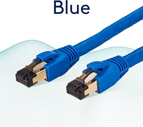 Miniatura 2 de Cable Ethernet Cat 8 para red, color negro, 5 pies, 40 Gbps, 2000 Mhz cobre 26AWG SFTP, cable de rendimiento blindado de alta velocidad, conector
