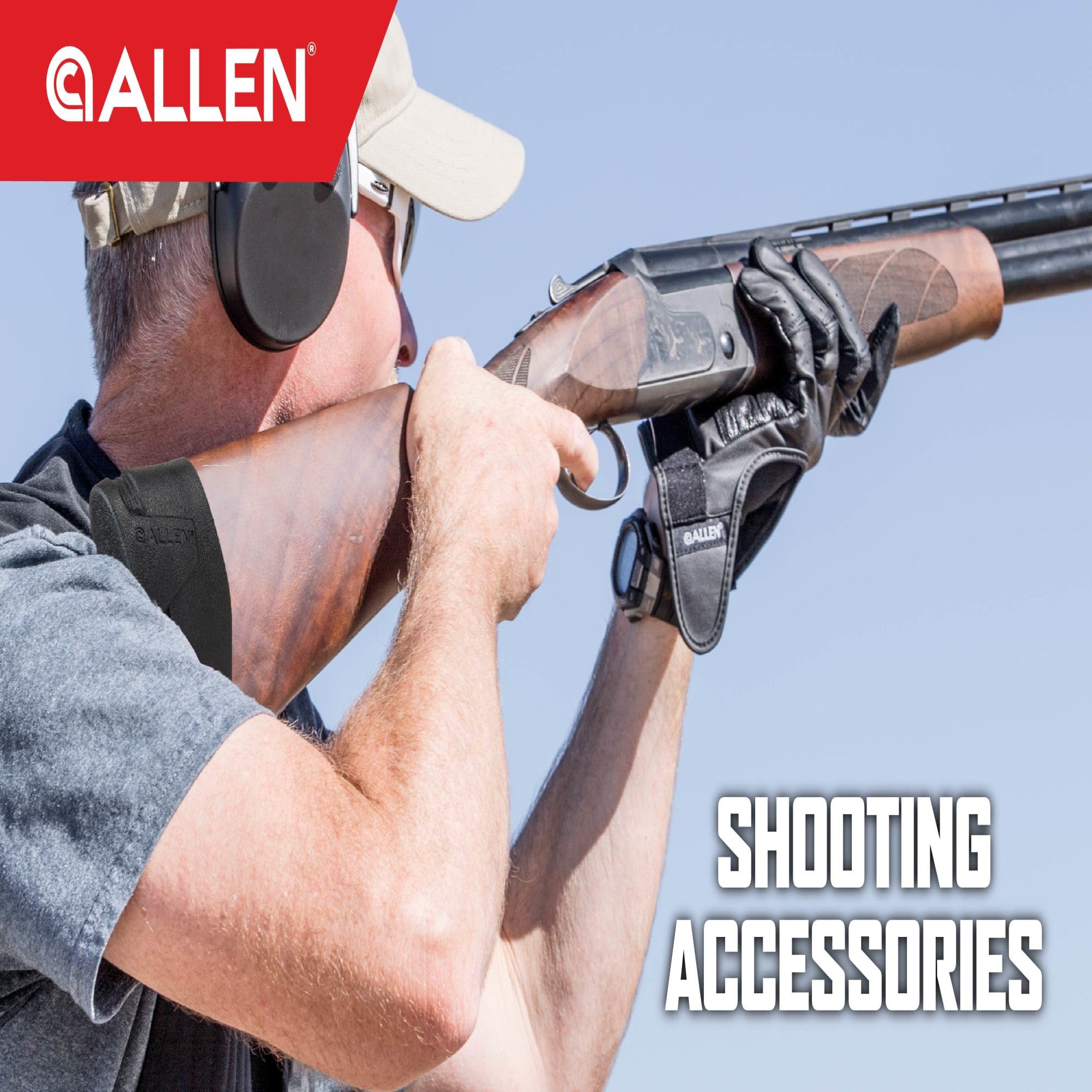 Allen Company Recoil Eraser II Slip-On Pad, Medio, Nero